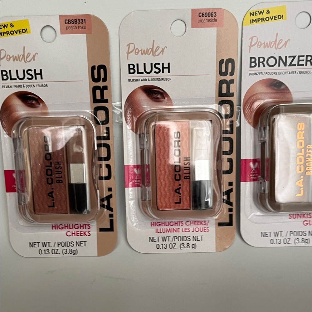 L.A. Colors Blush and Bronzer Set - Pink and Tan